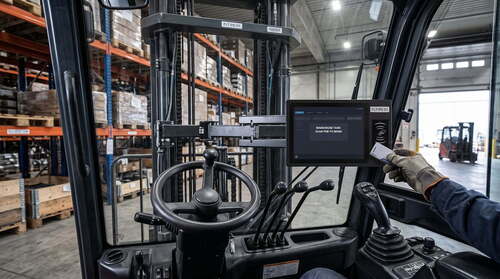 Solusi perusahaan terbaru tentang Komputer Terpasang Kendaraan Mengubah Forklift Menjadi Terminal Gudang Terhubung