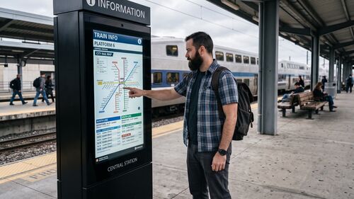 Solusi perusahaan terbaru tentang Merampingkan Layanan Penumpang dengan PC Panel Industri di Kios Kereta Api