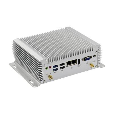 Harga yang pantas Kotak Industri 12V PC X86 Komputer Tertanam Mini PC 6 COM 8 USB Dengan RS232 RS485 RS422 on line