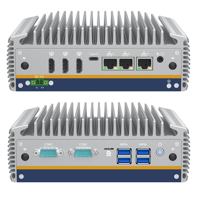 Harga yang pantas Industrial Embedded PC 12V DC Fanless Mini Box X86 Intel 14th Core Ultra i5/i7 Prosesor Windows 11 Linux OS on line