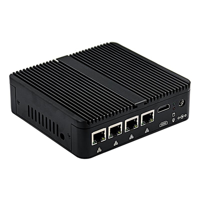 Intel Celeron J4125 Mini PC Tanpa Kipas 4 I210 / I211 Gigabit Ethernet Port Mini Firewall PC