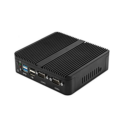 Harga yang pantas Celeron J4125 Mini PC Tanpa Kipas 2 DB-9 RS232 COM 2 RJ45 LAN Komputer Desktop Mini on line