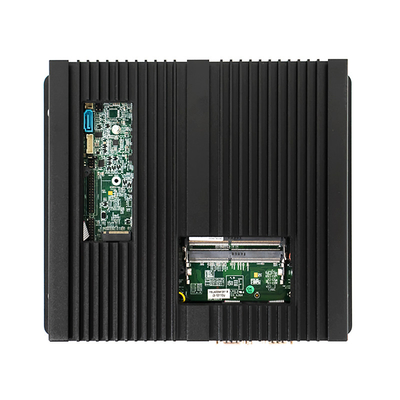 Komputer Mini Industri Portabel Paduan Aluminium Shell PC Mini Tertanam Tanpa Kipas