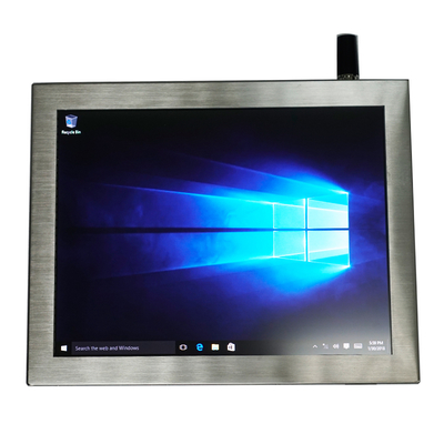 Komputer Panel Sentuh Baja Tahan Karat Resistif/Kapasitif Dengan RAM Intel Core I3/I5/I7 16GB