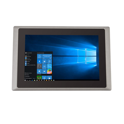Harga yang pantas Panel Komputer Industri Layar Sentuh Hitam / Perak PC Aluminium Alloy 16GB on line
