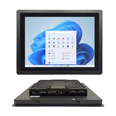 DC 12V Embedded Touch Panel PC Front IP65 Waterproof Dengan Gigabit Ethernet