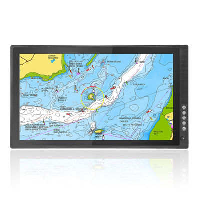 Harga yang pantas Kapal nelayan, kapal layar, kapal pesiar Navigasi layar kedua 24 inci 1000nits Matahari dapat dibaca touch monitor on line