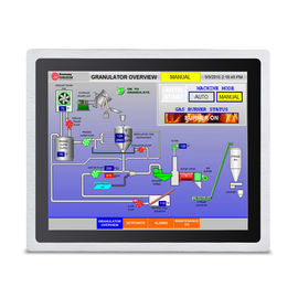 Harga yang pantas Industri 17 Inch Tertanam Touch Panel PC Depan IP65 Waterproof Warna Silver on line