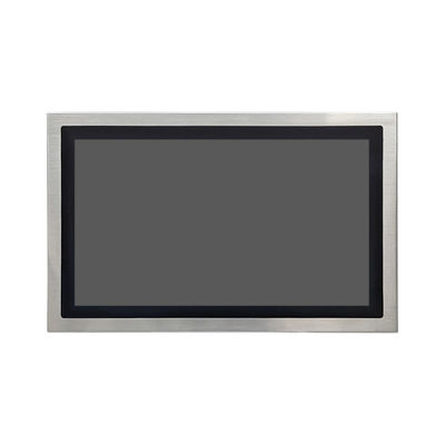 23.8 Inch stainless steel LCD Monitor dengan 10-Point Capacitive Touch Screen Support Wall Mounting