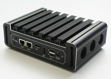 Harga yang pantas Bahan Aluminium Industri PC Mini Intel i3 6100U Dual Core 2.3GHz 2 Port LAN on line