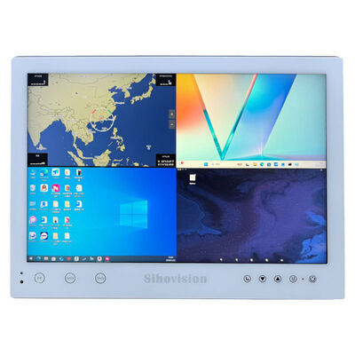 Harga yang pantas 17 Inch Waterproof Touch Monitor dengan resolusi 1920x1200 dan 10 Point Touch untuk aplikasi industri dan laut on line