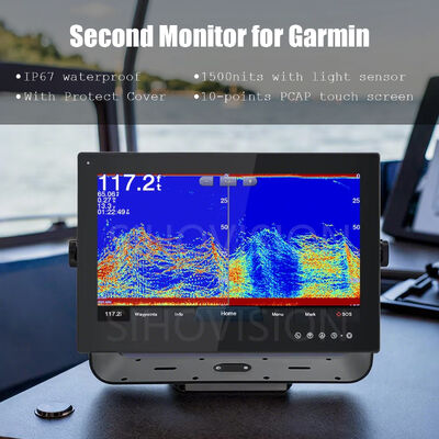 Harga yang pantas Kinerja tinggi 1500 Nits Kecerahan Waterproof Touch Monitor dengan Rating Waterproof IP67 penuh dan Garmin MFD Interface Kompatibel on line