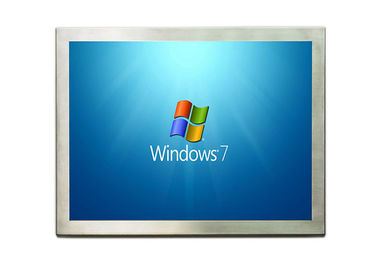 17 Inch Panel stainless steel PC Sentuh Dengan Sarung Tangan / 4MM Tempered Glass