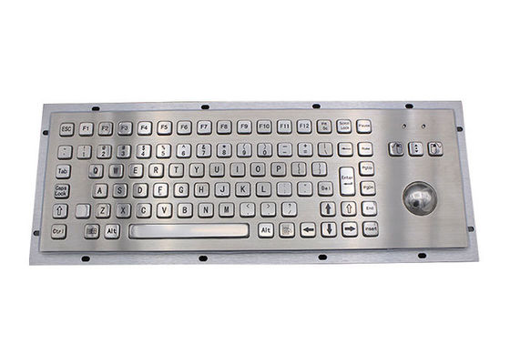 Harga yang pantas PS2 5VDC IP65 Keyboard Logam Tahan Air Dengan Mouse Trackball on line