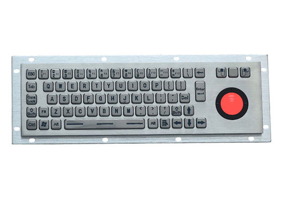 Harga yang pantas LED Backlit 5VDC PS2 Industrial Metal Keyboard Stainless Steel 68 tombol on line