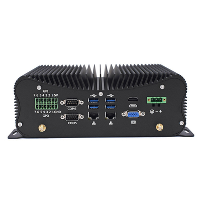 PCIE Industri Tanpa Kipas Mini Pc Intel I5 I7 GPIO LPT 6 COM 2 Lans 8 Kotak USB