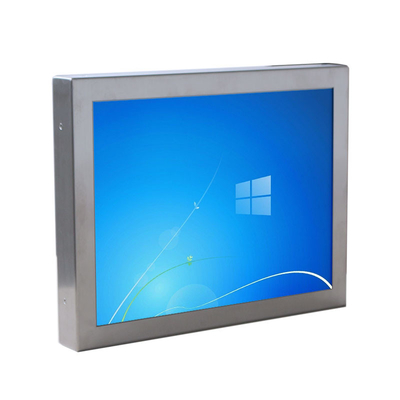 Harga yang pantas Kasus Stainless Steel 21,5 Inci Monitor Panel LCD Industri 5 Layar Sentuh Resistif Kawat on line